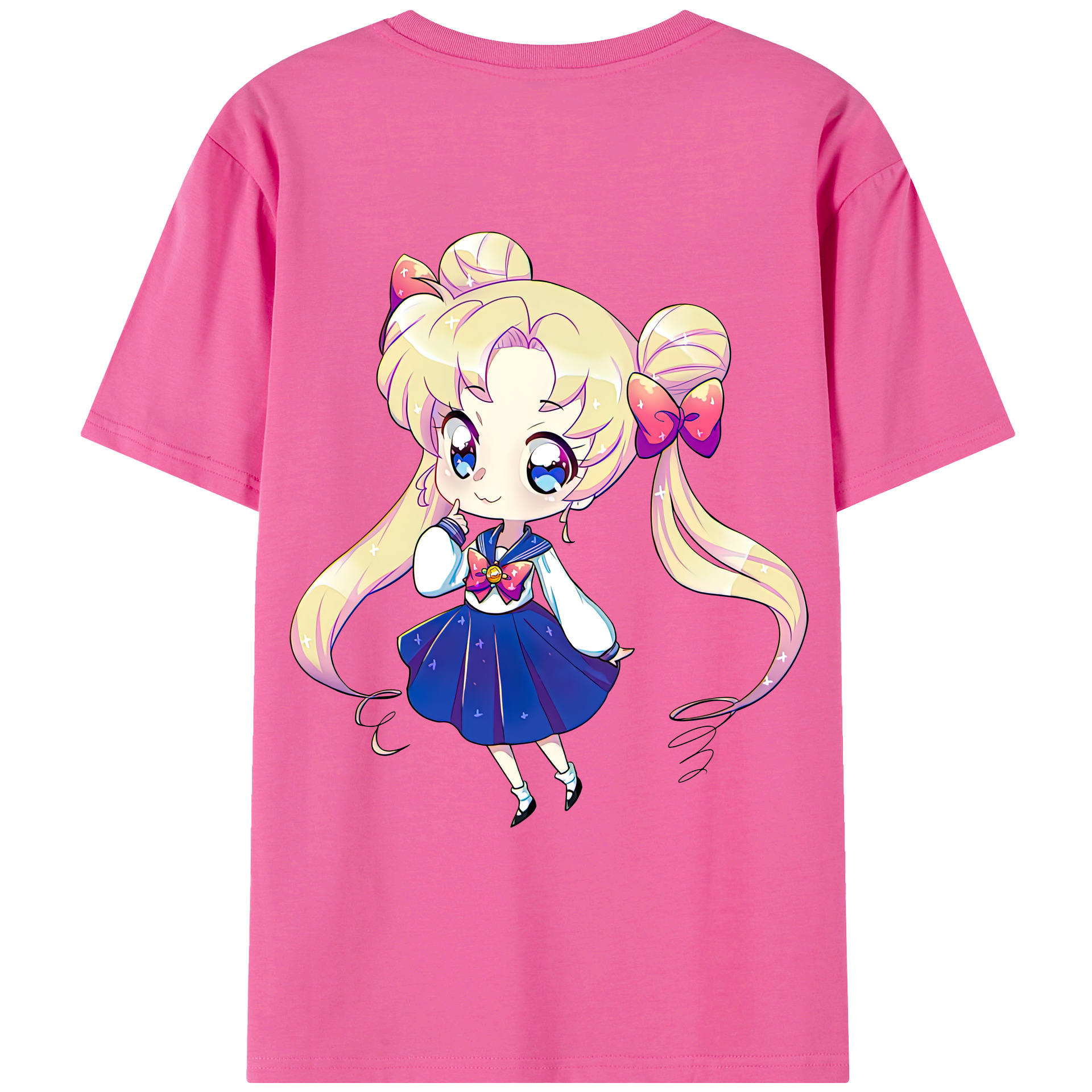 （画像用） 美少女戦士セーラームーン 月野 うさぎ つきの うさぎ Sailor Moon Tsukino Usagi レディース半袖Tシャツ(バックプリント)